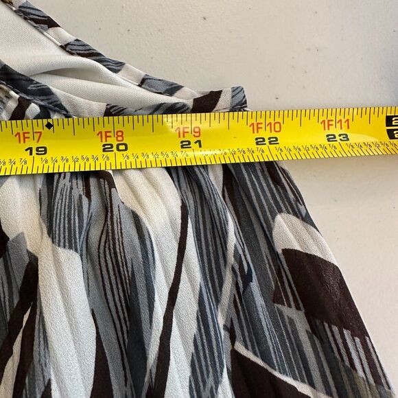 RB Collection New York Dress Sz 14 Multicolored Sleeveless Lined Ruffled Front - Picture 7 of 10